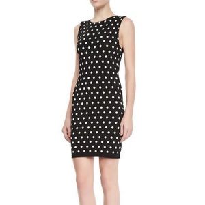 alice + olivia Marta Polka Dot Fitted Dress, L